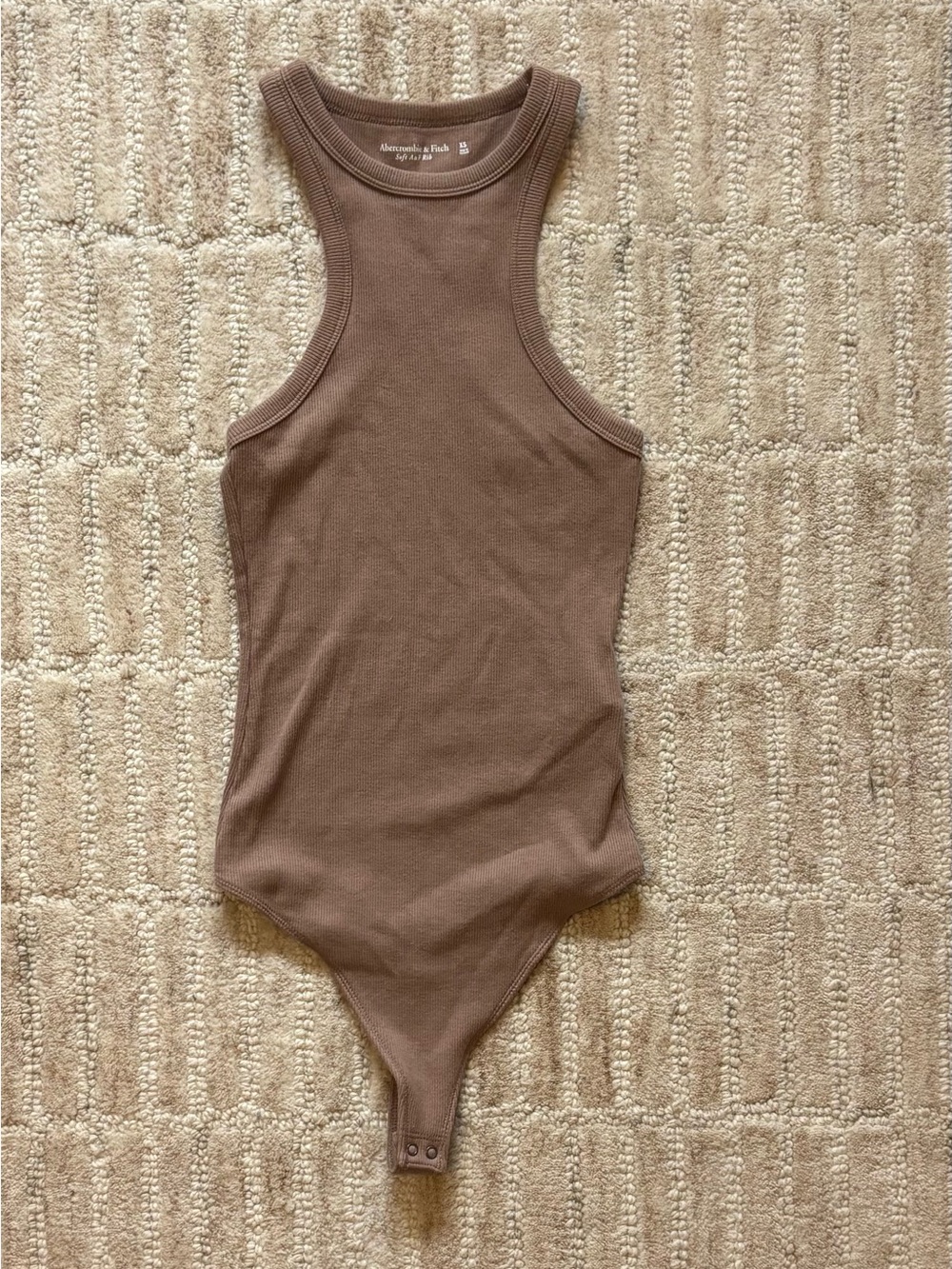 Abercrombie Brown Ribbed Tank Bodysuit